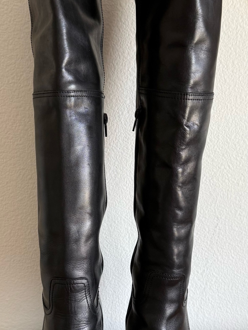 Saks Fifth Avenue Black Over-the-Knee Leather Boots